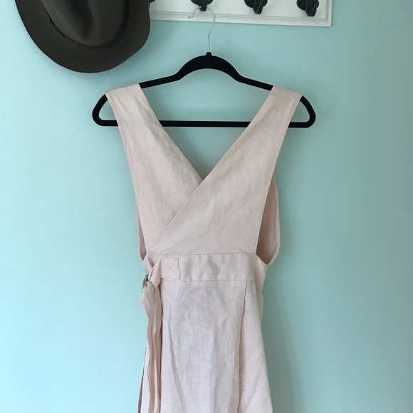 100% linen Nice Martin pink 💗 wrap dress - Picture 5 of 5